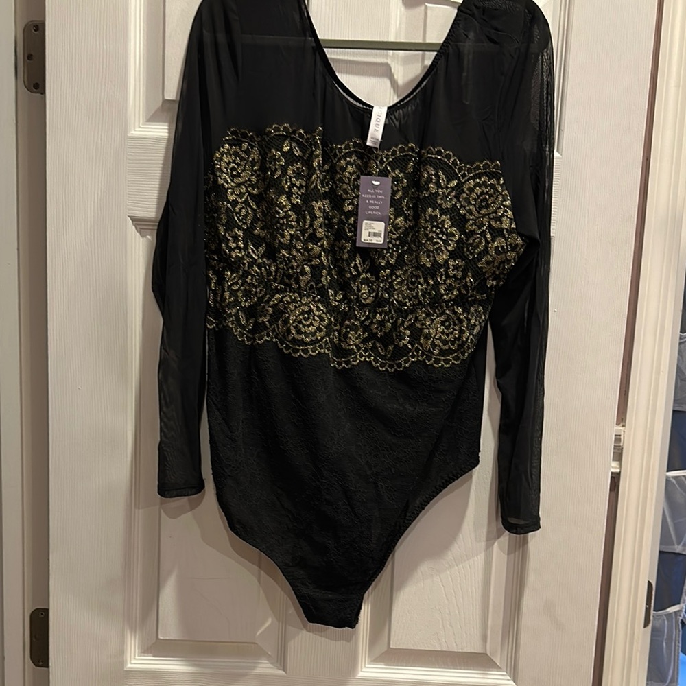 Shein Black Lace Bodysuit